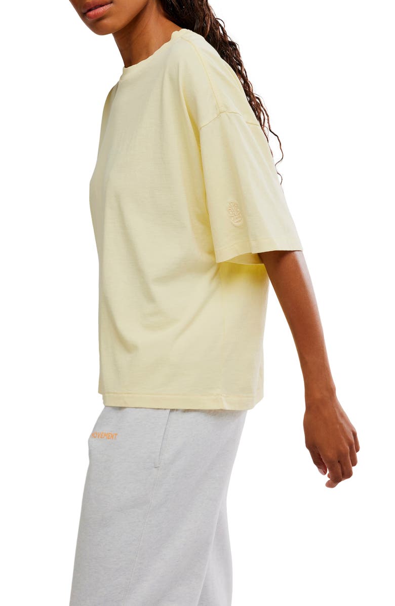 Free People FP Movement Tackle Cotton T-Shirt, Alternate, color, Sunlit Yellow