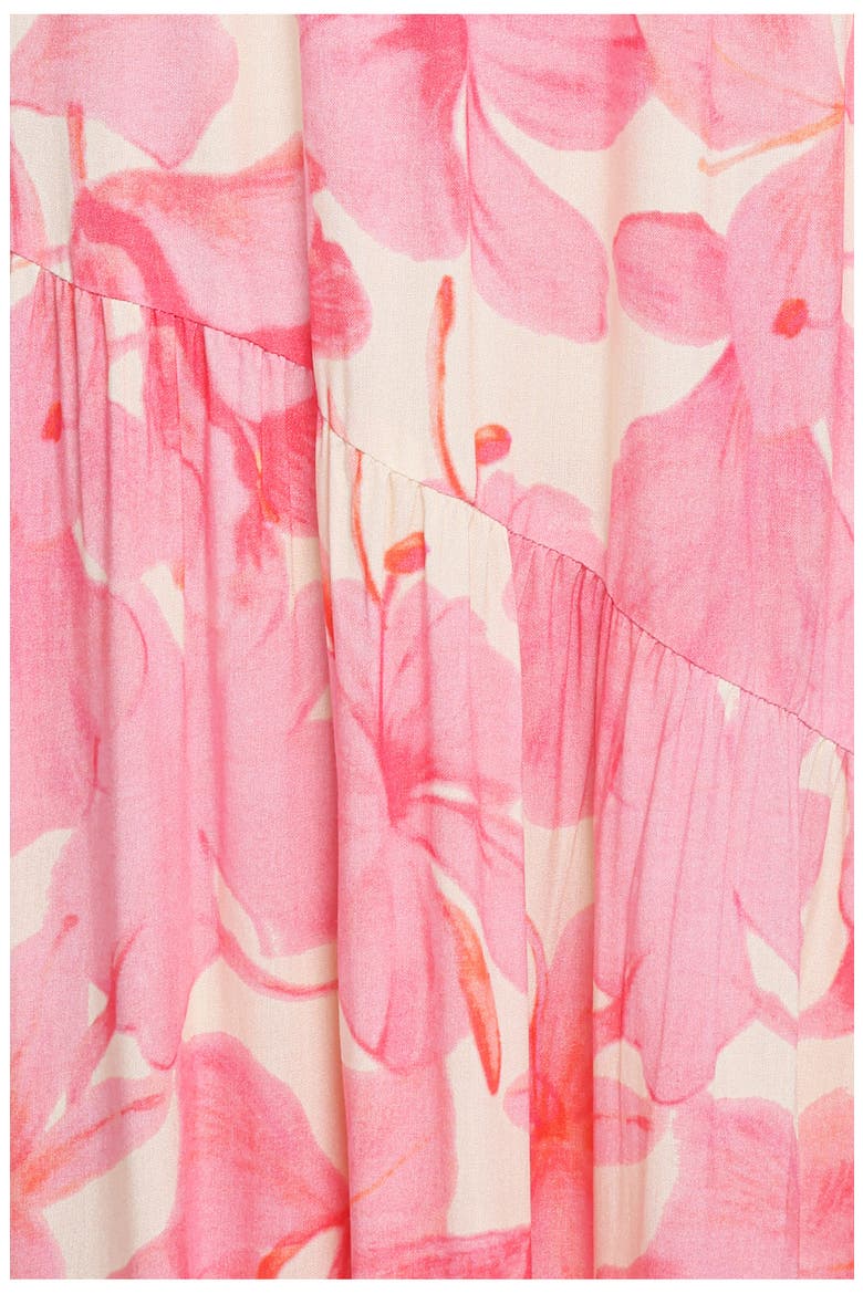 Forbes Tiered Cotton Maxi Dress, Alternate, color, PINK FLORAL
