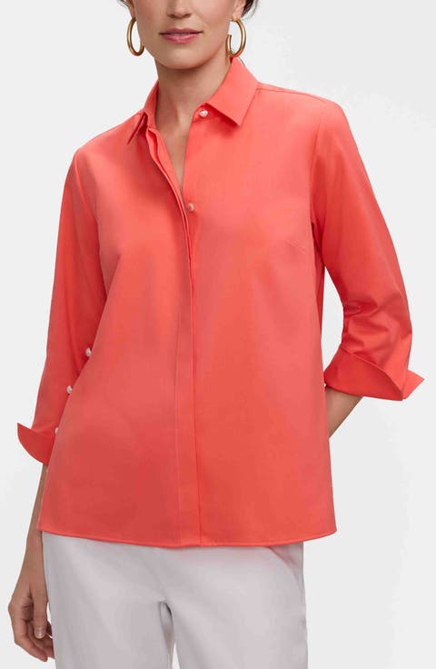 Beatrice Matte Satin Side Button Shirt