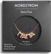 Nordstrom Mama Initial Pendant Necklace