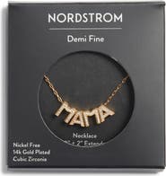 Nordstrom Mama Initial Pendant Necklace