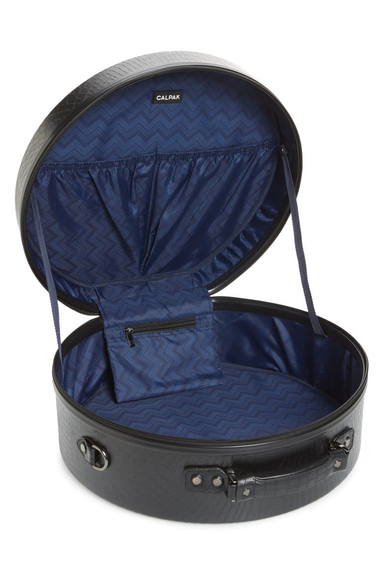 Baye Medium Hardcase Hat Box, Alternate, color, BLACK