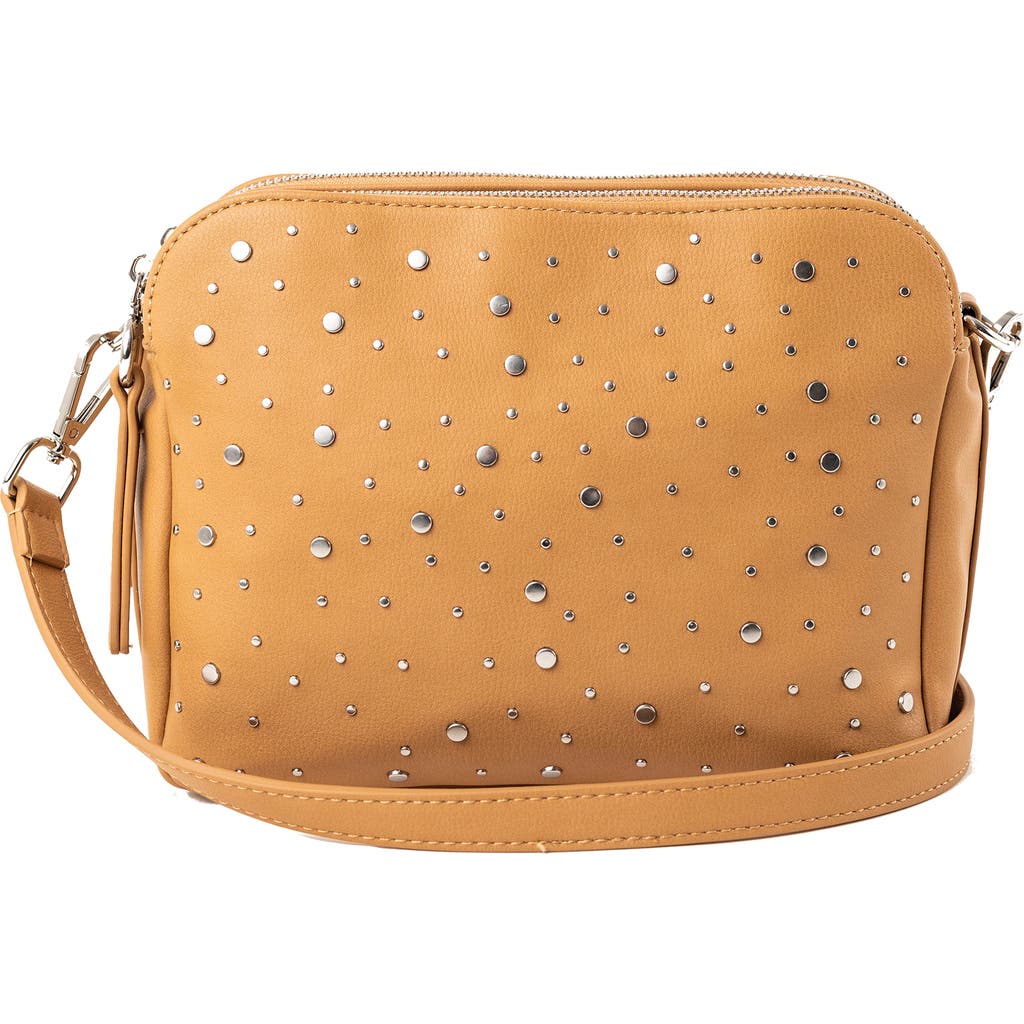 Urban Originals Galaxy Faux Leather Crossbody Bag In Taupe
