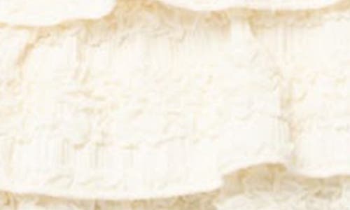 Edikted Margaux Tiered Ruffle Miniskort In Cream