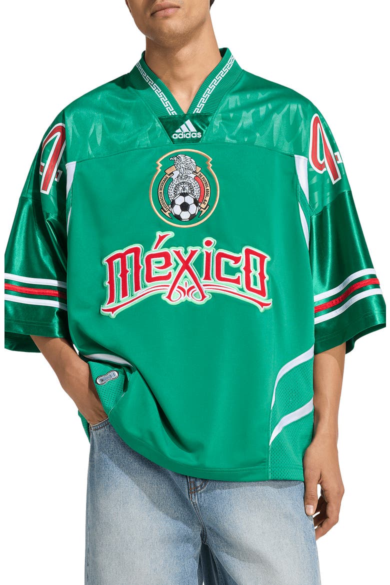 Mexico Oversize Jersey, Main, color, BOLD GREEN/WHITE/BETTER SCARLET