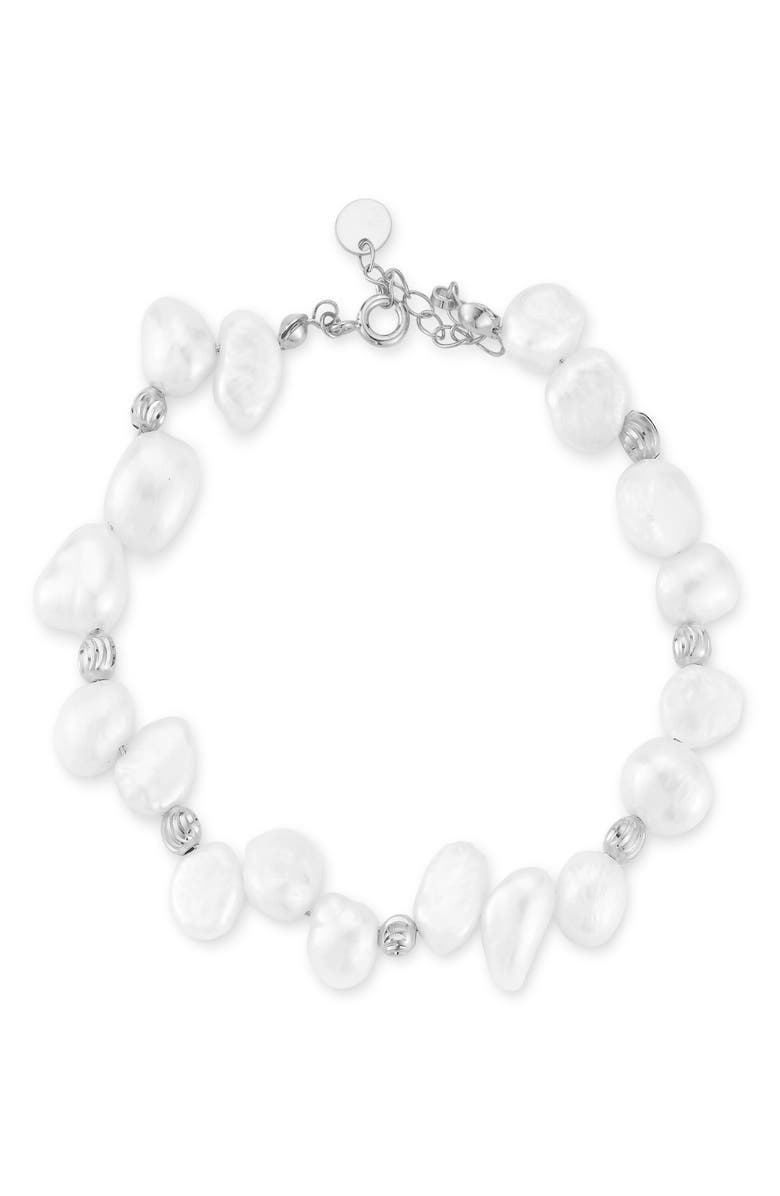 SPHERA MILANO 9mm Cultured Pearl Beaded Line Bracelet, Main, color, 