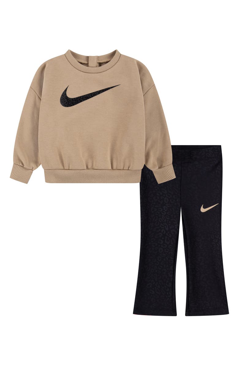 Nike Swoosh Spirit Sweatshirt & Flare Leggings Set, Main, color, 