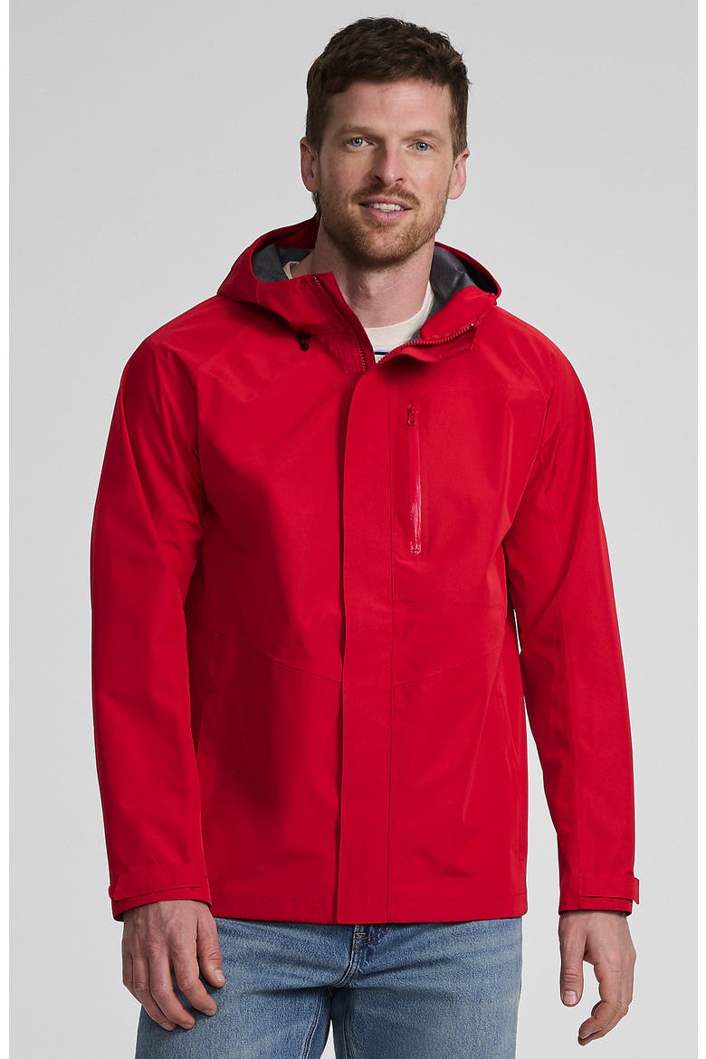 Squall Waterproof Packable Shell Rain Jacket, Main, color, Compass Red