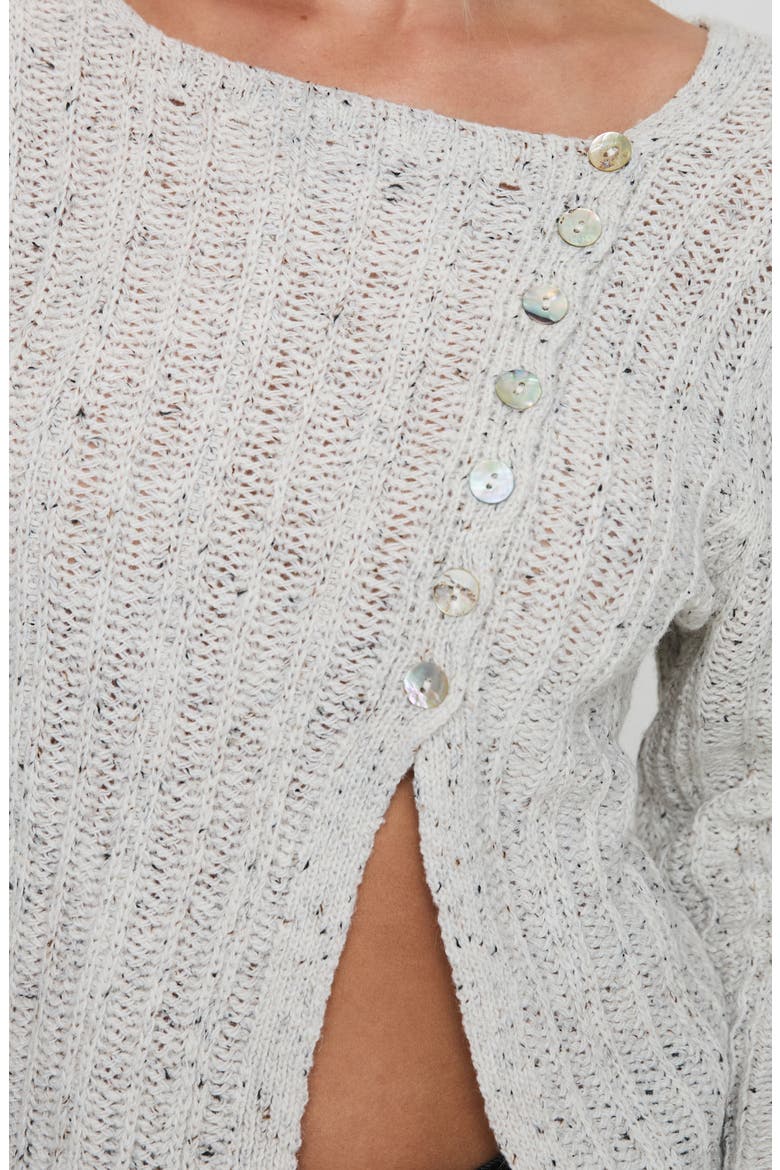 Lneker Split Front Sweater, Alternate, color, GREY
