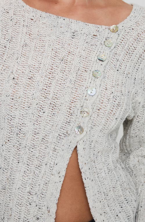 Princess Polly Lneker Split Front Sweater In Gray