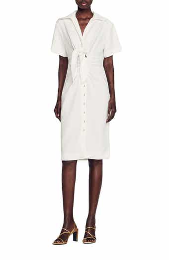Nacre Tie Front Sheath Dress