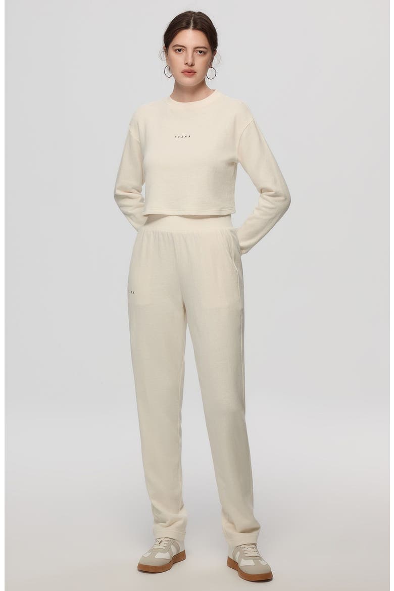 Off Hours Natural Mid Rise Joggers, Alternate, color, Cream