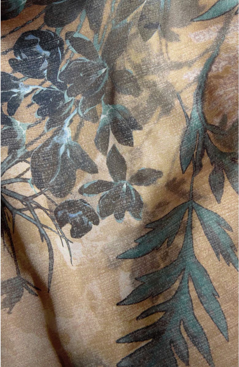 Santorelli Aubree Long Sleeve Midi Dress in Floral Print, Alternate, color, Dune