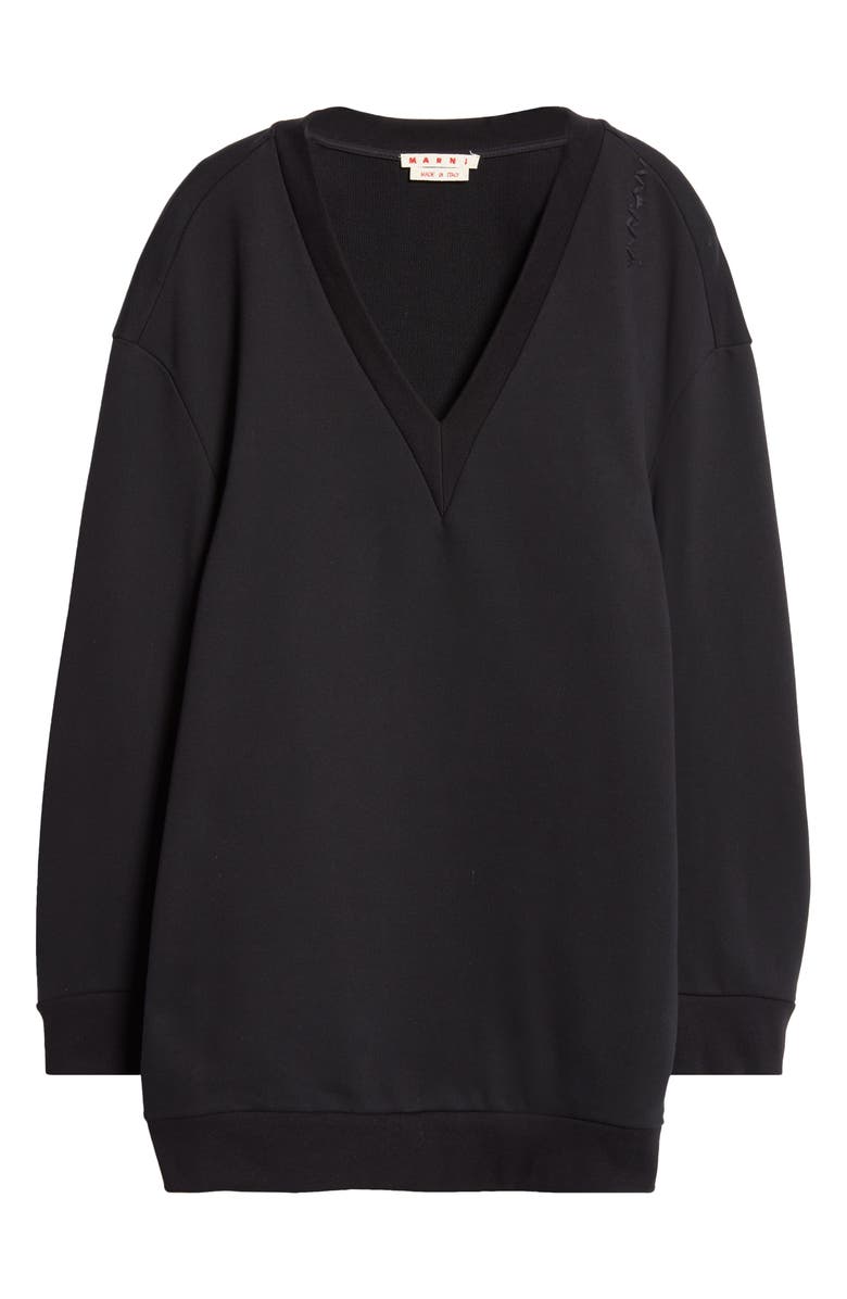 Marni Long Sleeve Sweatshirt Minidress, Alternate, color,