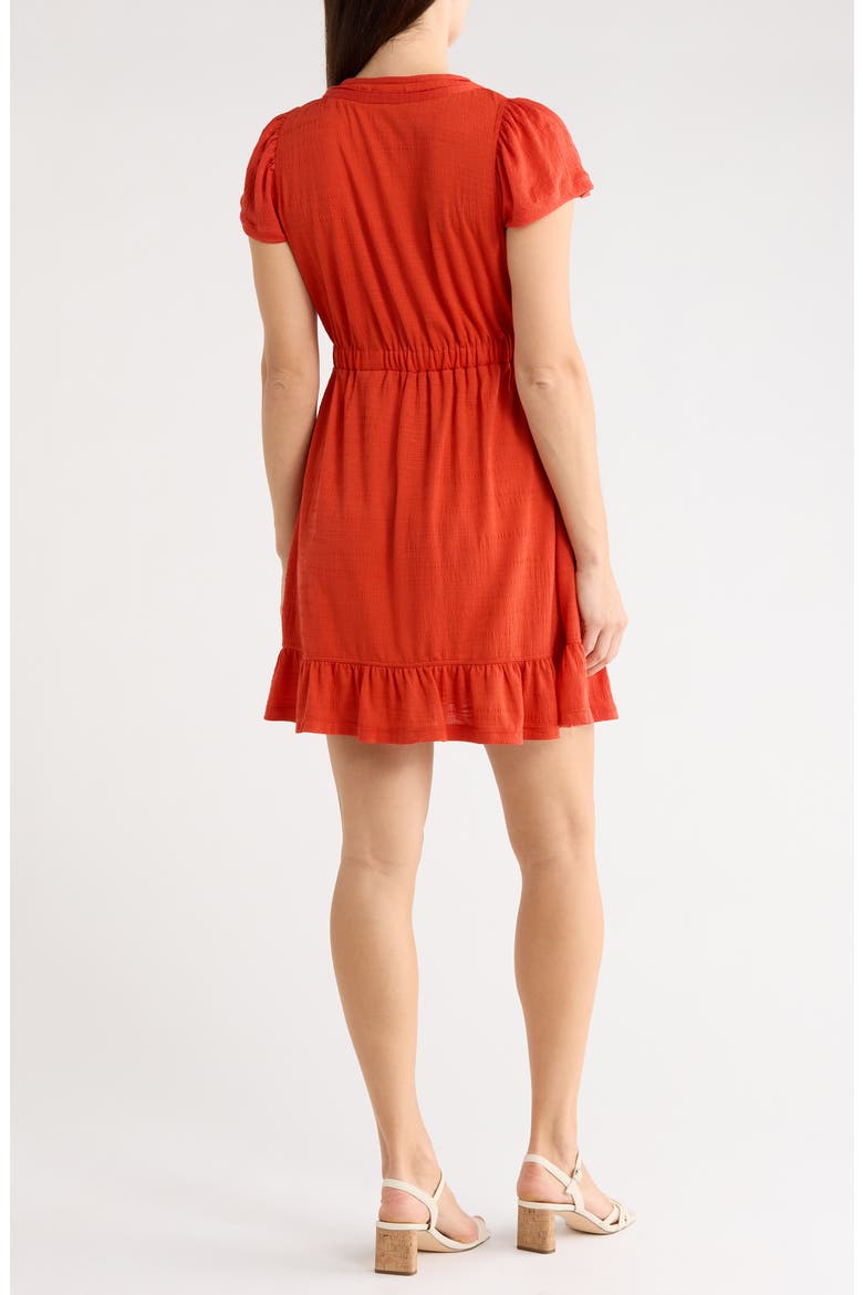 V-neck Jersey Dress, Alternate, color, LAVA