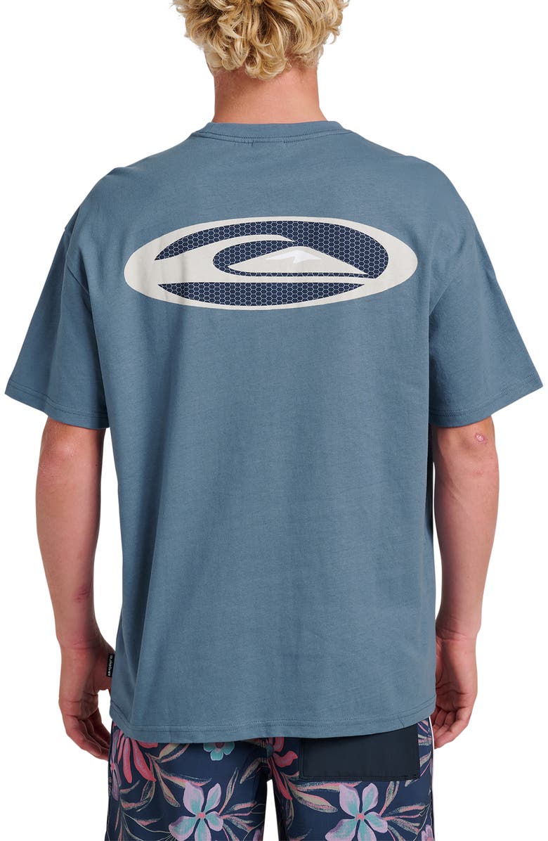 Quiksilver Saturn Tech Graphic T-Shirt, Alternate, color, China Blue