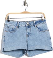 Vigoss Double Button Cuffed Denim Shorts