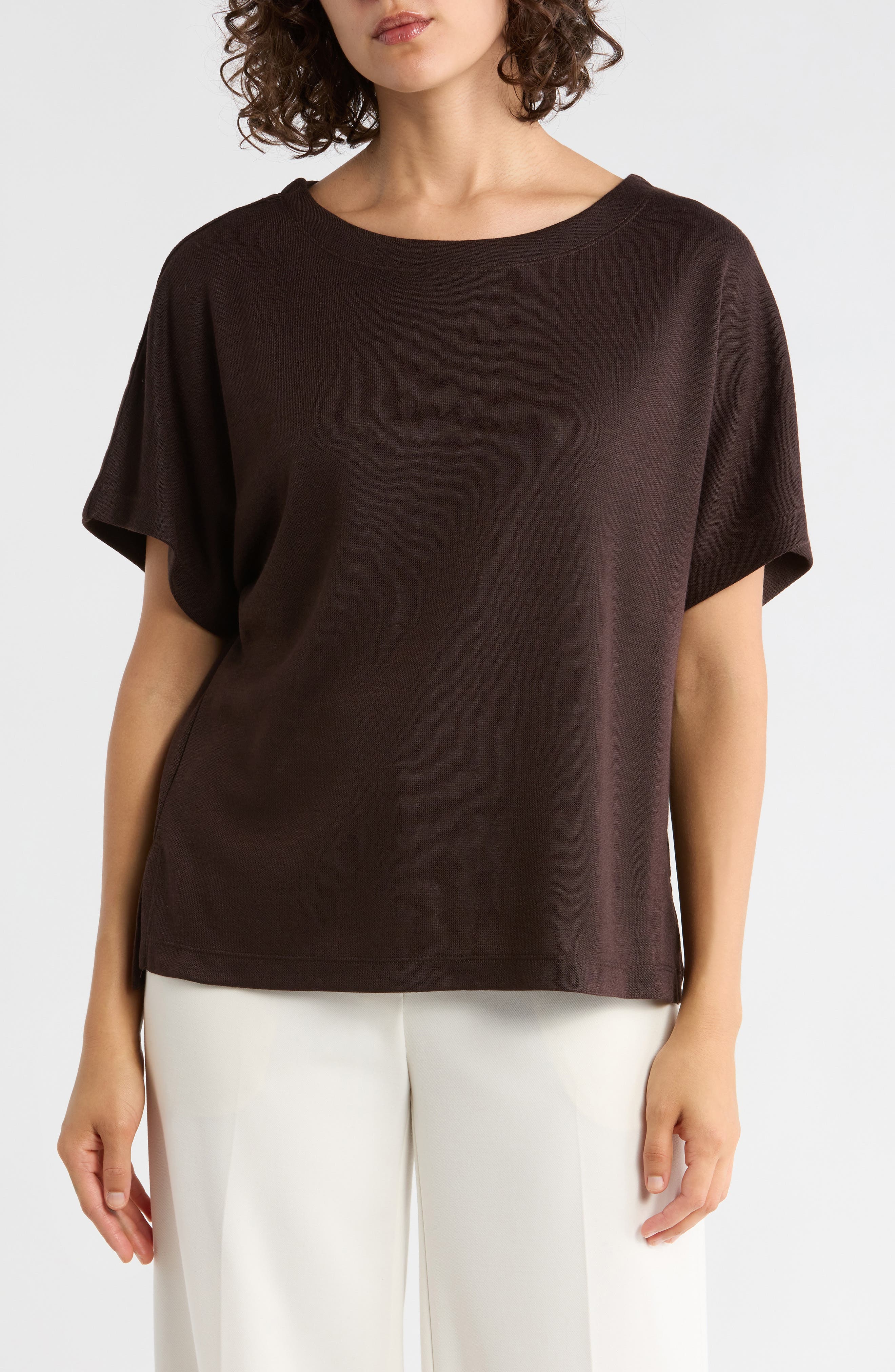 MAX STUDIO Short Sleeve Knit T-Shirt