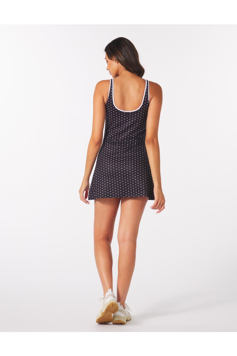 Sculpt Dress, Alternate, color, Black/White Polka Dot