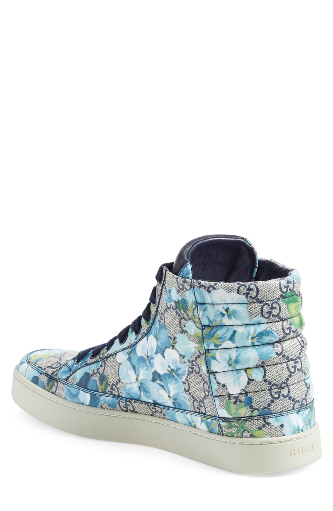 Common High Top Sneaker, Alternate, color, BEIGE/ GREEN FABRIC/ LEATHER
