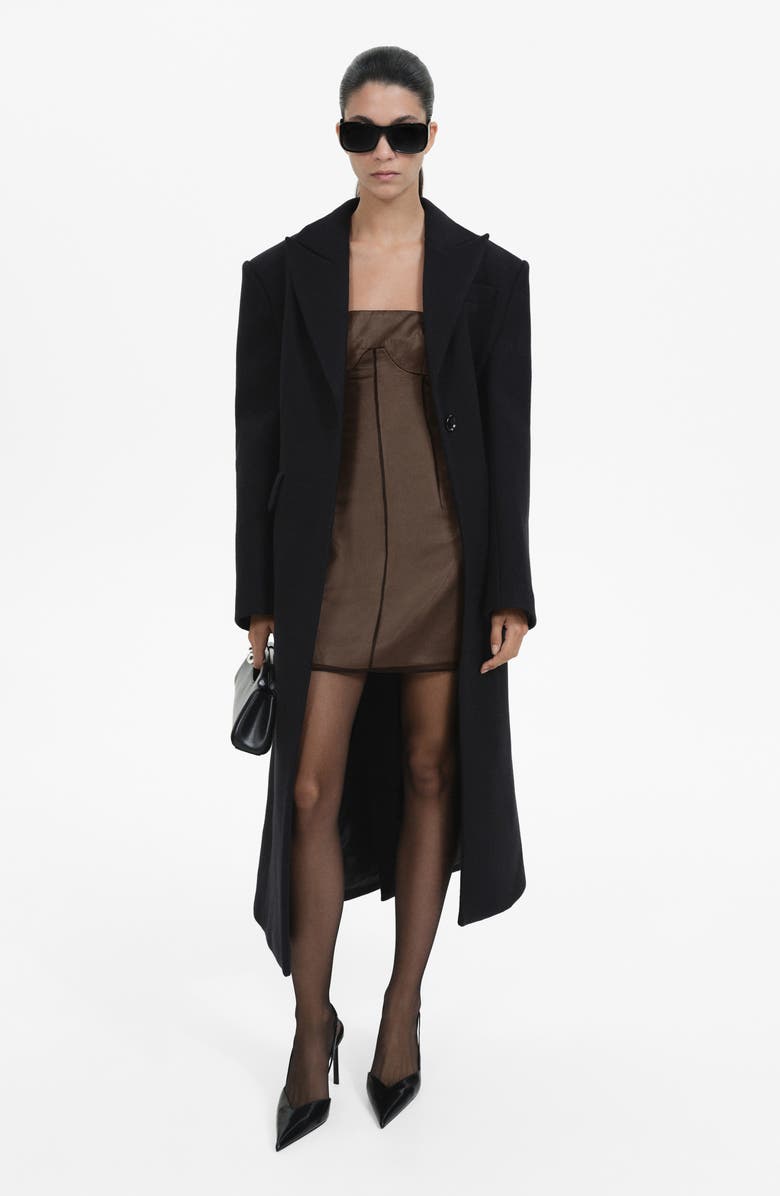 MANGO Corset Minidress, Alternate, color, Black