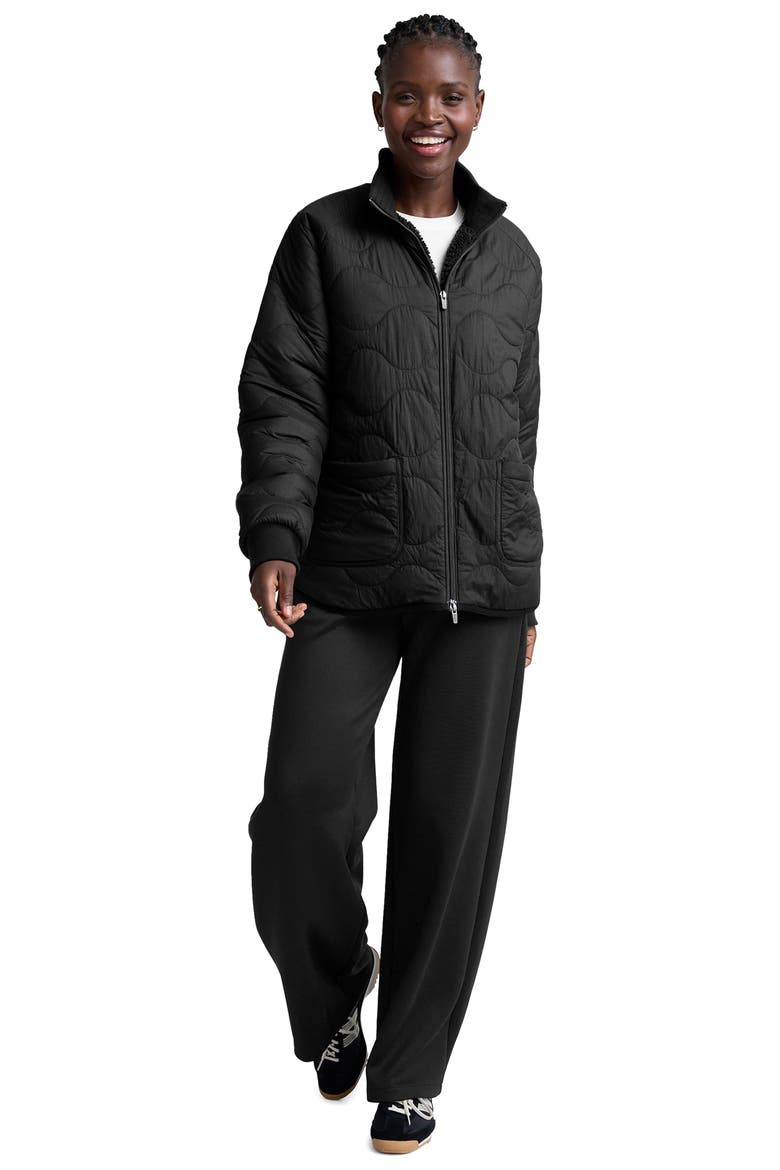 Two-Way Reversible Quilted Jacket, Alternate, color, BLACK