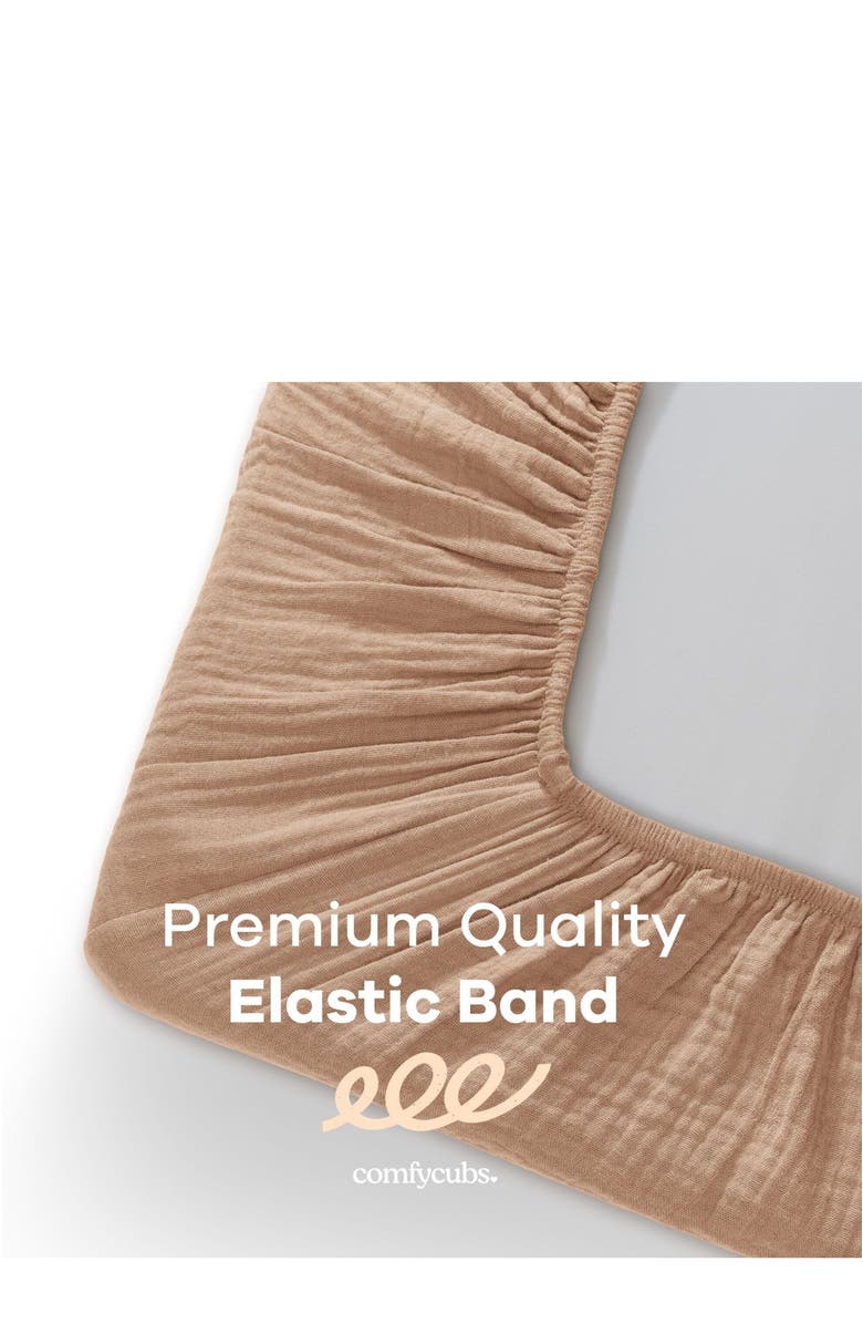 Comfy Cubs Muslin Fitted Bassinet Crib Sheet, Alternate, color, Cedar