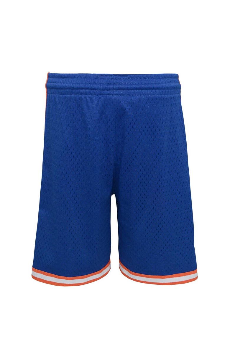 Mitchell & Ness Youth Mitchell & Ness Blue New York Knicks Hardwood Classics Swingman Shorts, Alternate, color, 