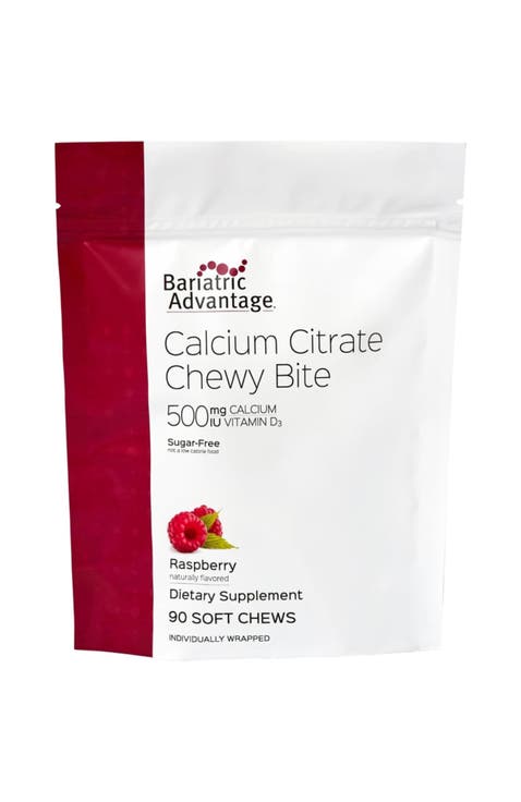 Calcium Citrate Chewy Bites Highly Absorbable Vitamin D3 Supplement 90 Count