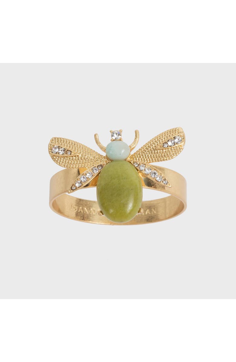 Joanna Buchanan Etched wing bug skinny napkin rings, set of four, Alternate, color, Yellow