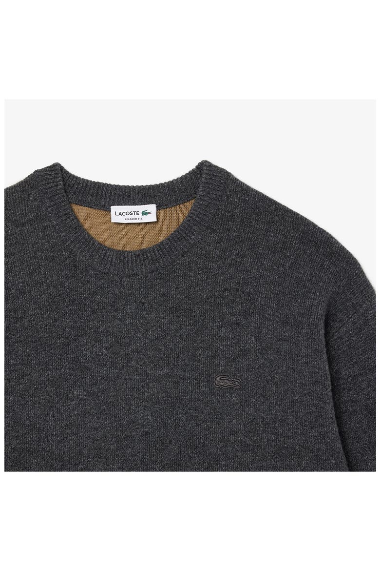 Relaxed Fit Double Face Cotton & Wool Blend Sweater, Alternate, color, IBV AGATHE CHINE/VIE