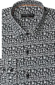MASUTTO Bloom Print Button-Up Long Sleeve Shirt