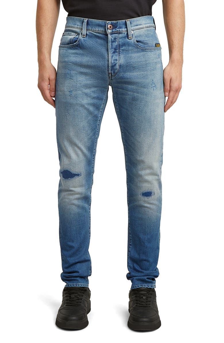G-STAR 3301 Slim Fit Jeans, Main, color, Faded New Moon Restored