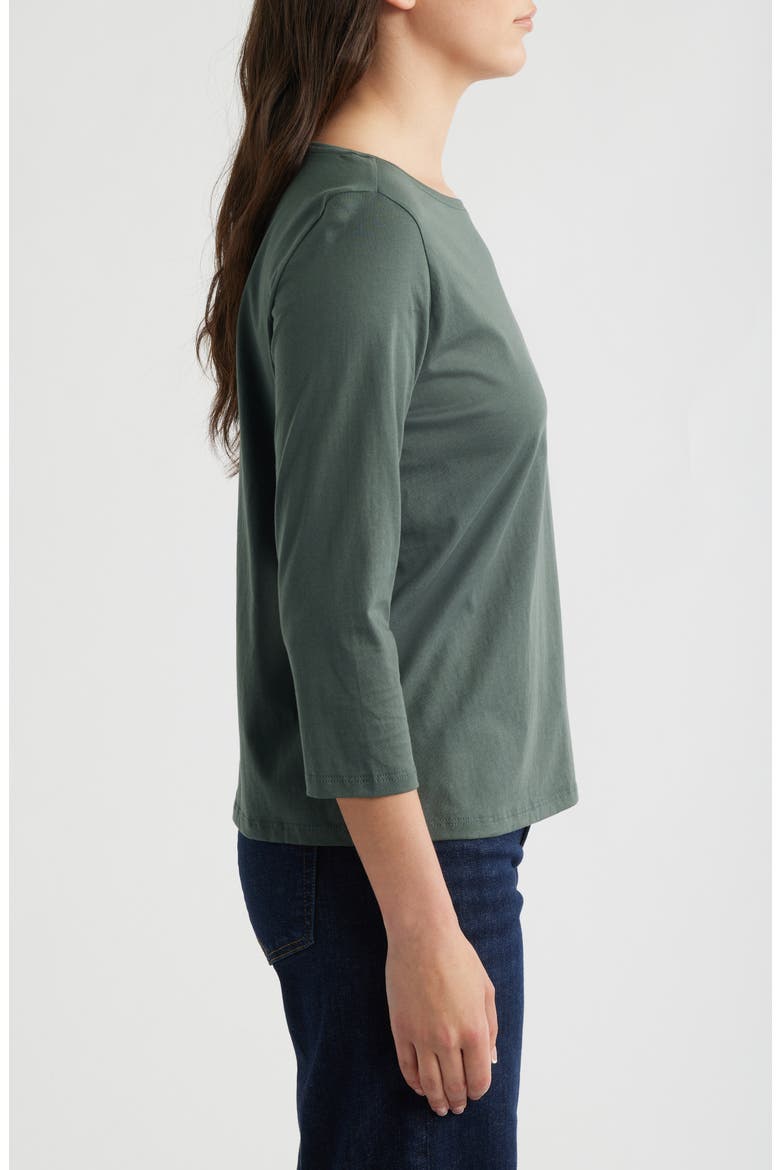 Bateau Neck Jersey Top, Alternate, color, EVERGLADE