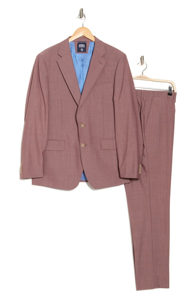 Original Penguin Mauve Wool Blend Suit, Alternate, color, 