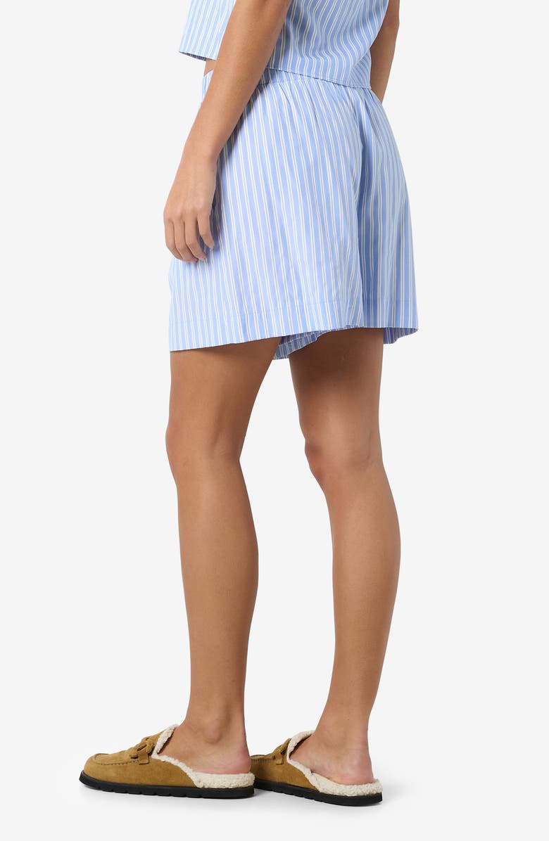 Noisy may Frida Woven Shorts, Alternate, color, Sky Blue Stripes White