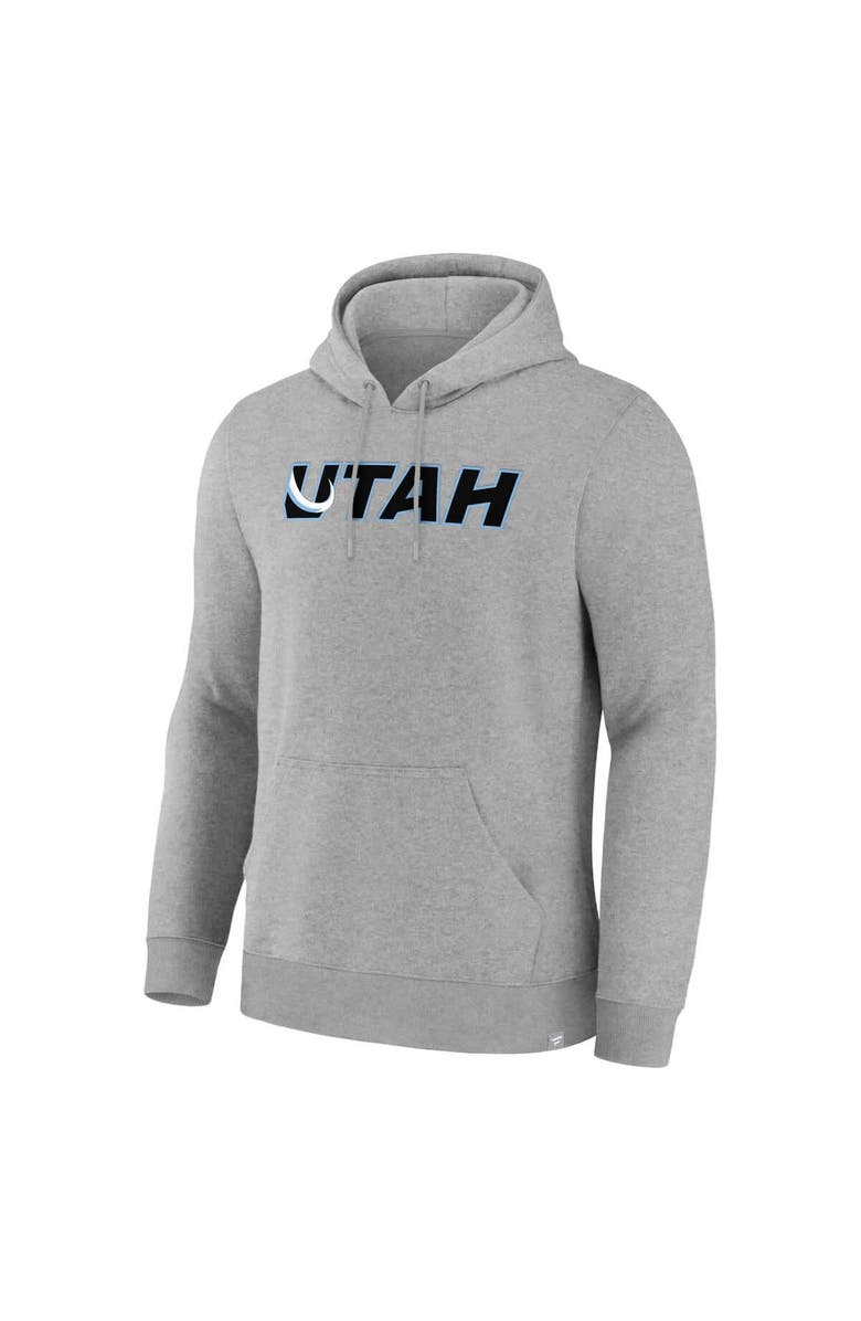 FANATICS Men's Fanatics  Heather Gray Utah Mammoth Combo Legacy Fleece Pullover Hoodie, Alternate, color, Heather Gray