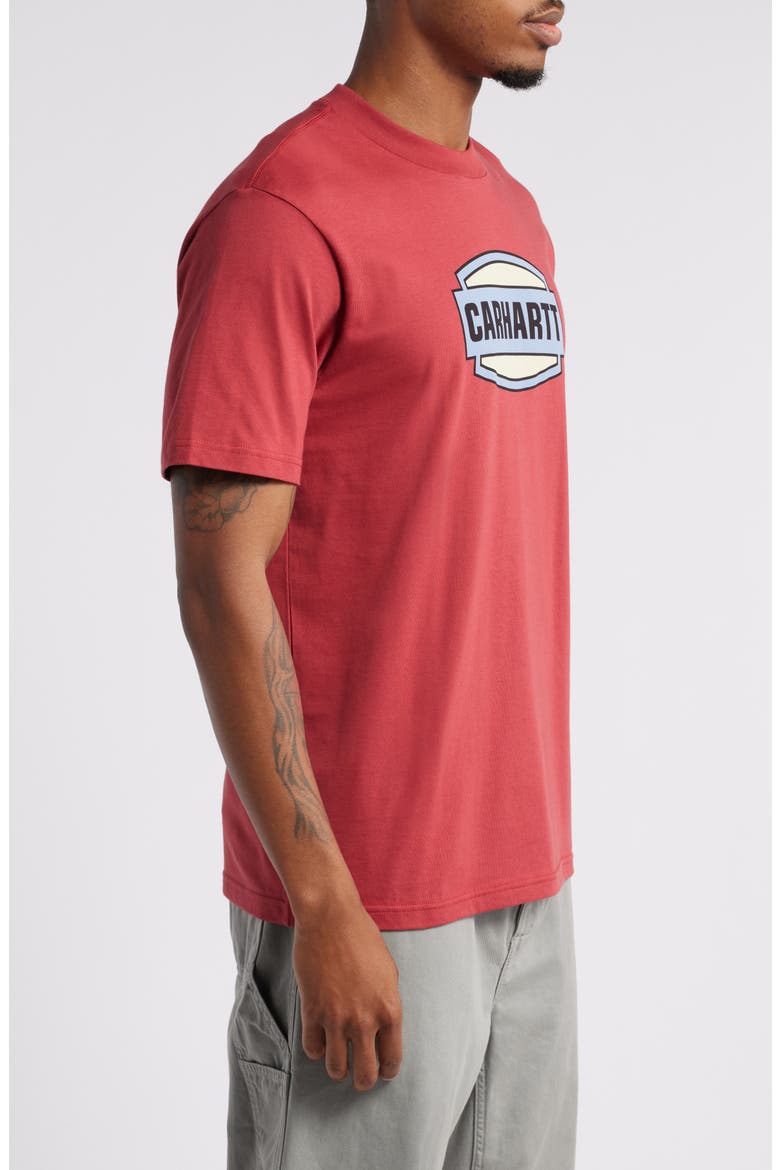 Press Script Organic Cotton Graphic T-Shirt, Alternate, color, TUSCANY