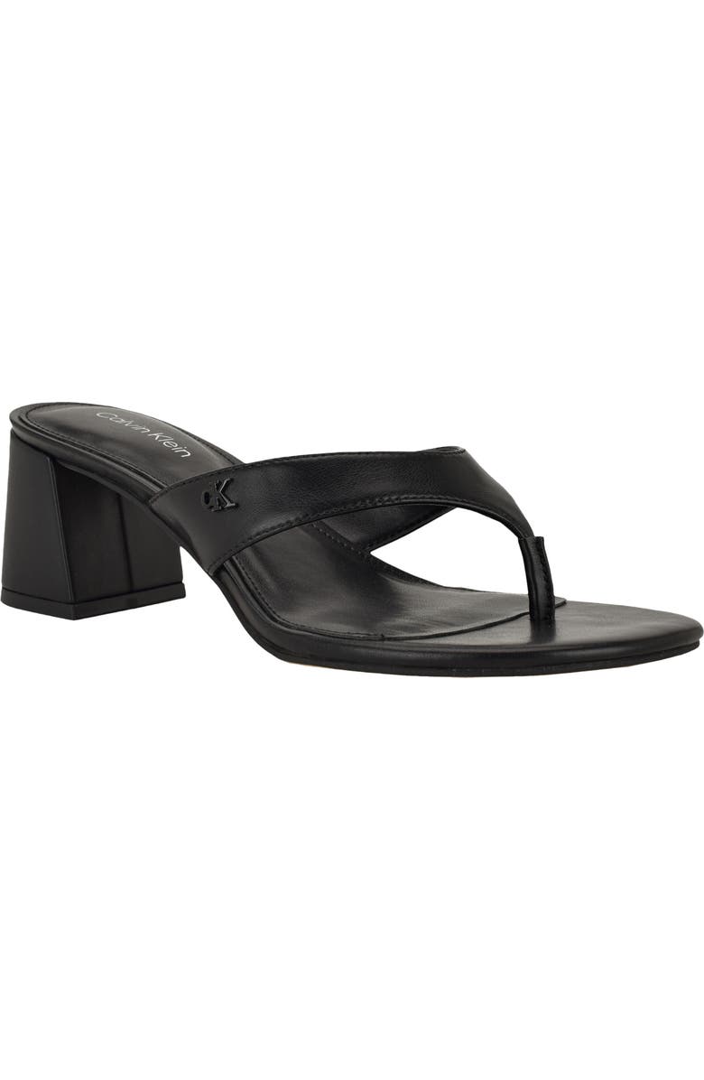 Calvin Klein Locinda Block Heel Sandal, Main, color, Black