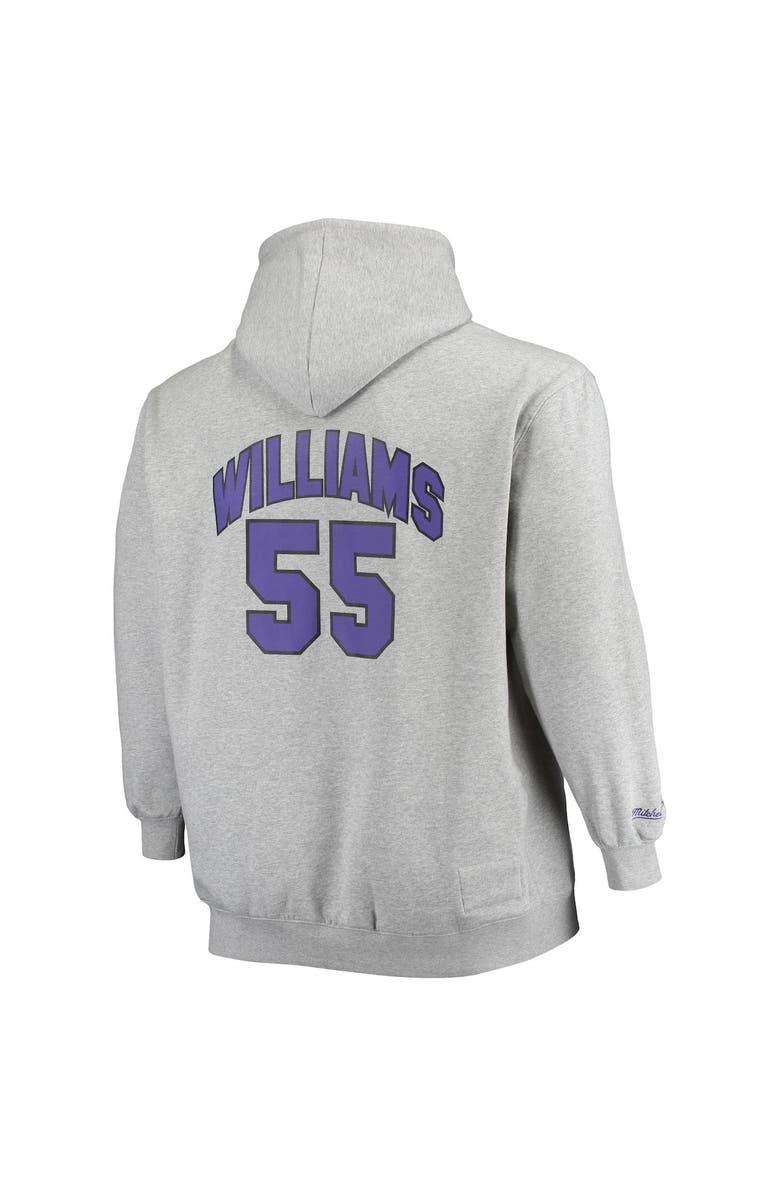 Mitchell & Ness Men's Mitchell & Ness Jason Williams Heathered Gray Sacramento Kings Big & Tall Name & Number Pullover Hoodie, Alternate, color, 