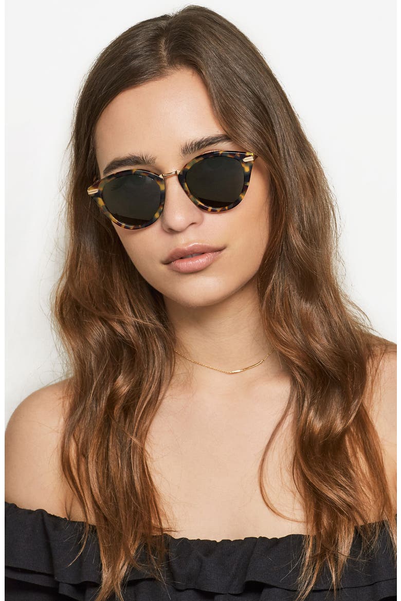 Quinn 48mm Cat Eye Sunglasses, Alternate, color, BROWN TORTOISE/ OLIVE