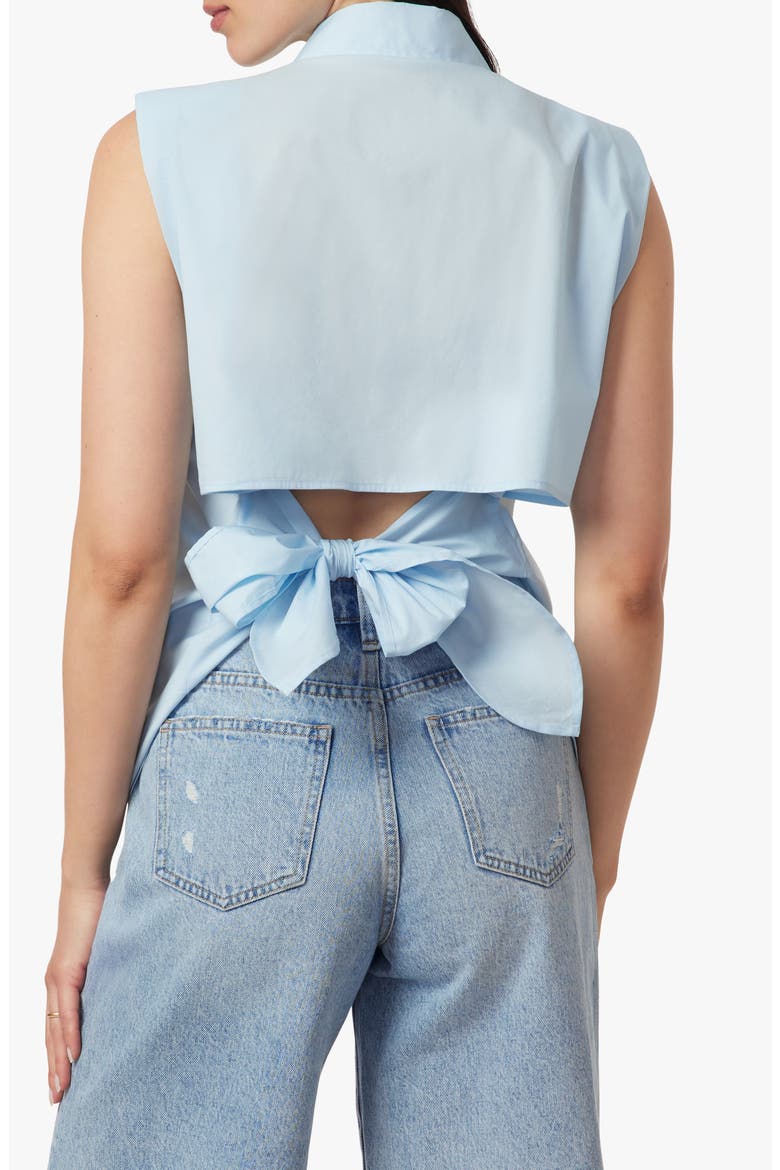 Tie Back Sleeveless Shirt, Alternate, color, NANTUCKET BREEZE
