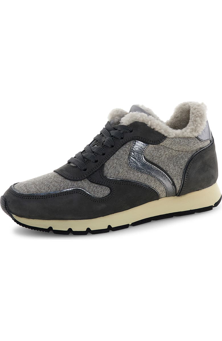 Voile Blanche Julia Genuine Shearling Sneaker, Main, color, Grey