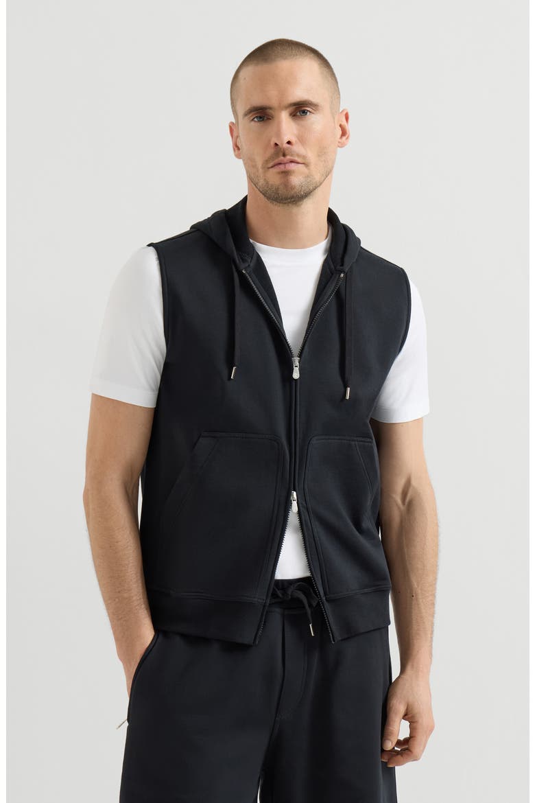 Sleeveless sweatshirt, Main, color, Black