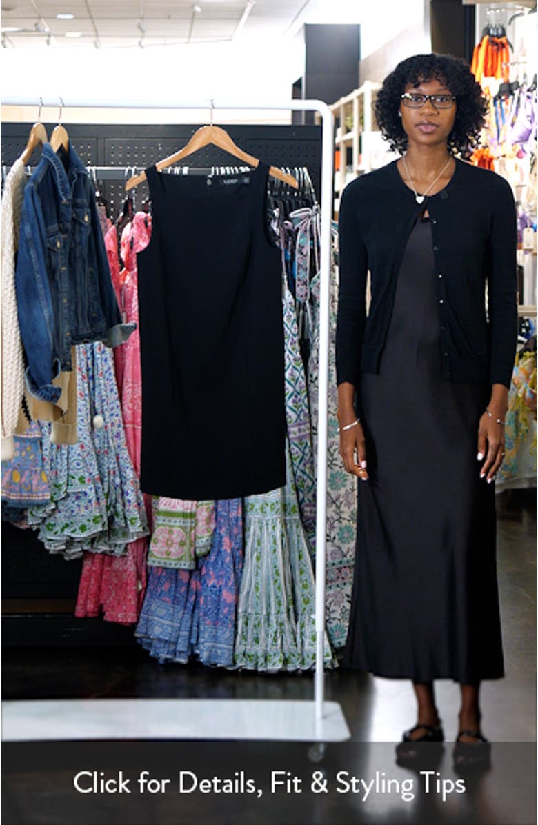 Sleeveless Stretch Crepe Dress, sales video thumbnail