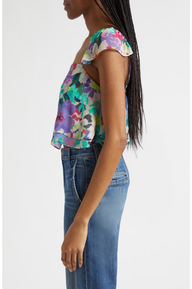 Emery Floral Silk Top, Alternate, color, CAPRI GARDEN
