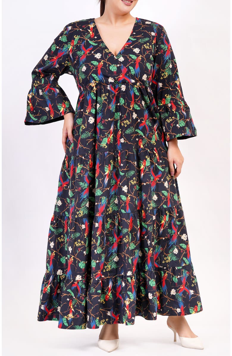 Leota Sariah Poplin Maxi Dress, Main, color, Macaw