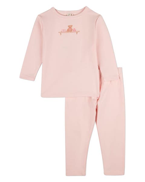 2 Piece Kids Bear On A Shelf Pajama Set