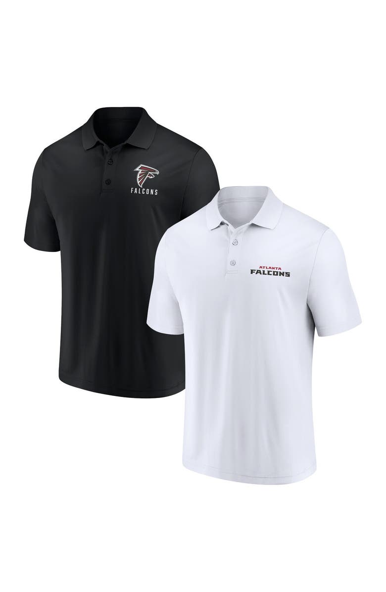 FANATICS Men's Fanatics Branded White/Black Atlanta Falcons Lockup Two-Pack Polo Set, Main, color, 