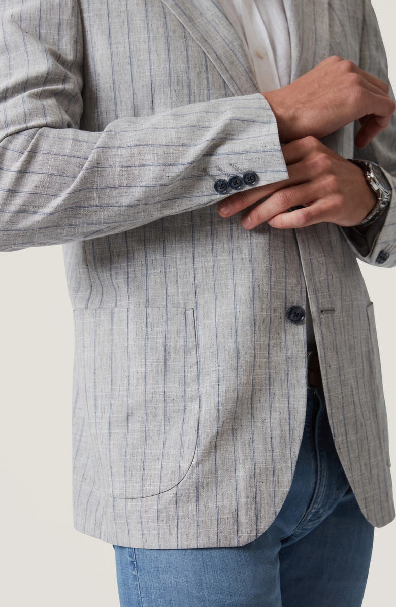 34 Heritage Matteo Check & Stripe Sport Coat, Alternate, color, Grey Melange